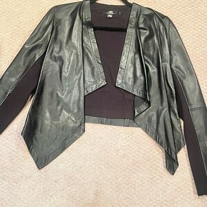 Abs Platinum Black Leather Jacket